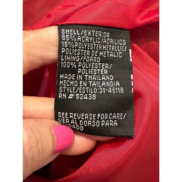 Sag Harbor black tweed sequin trim detail button blazer size 12 - Picture 6 of 10